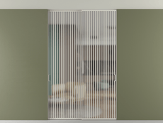 Перегородка Formato внутри проёма скрытое крепление в потолок 2 створки