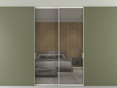 Перегородка Formato внутри проёма скрытое крепление в потолок 2 створки