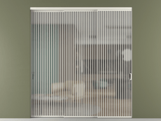 Перегородка Formato внутри проёма 3 створки с синхронным механизмом