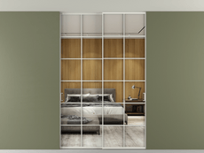 Перегородка Formato внутри проёма скрытое крепление в потолок 2 створки