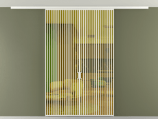 Перегородка Формато вдоль стены на потолок 2 створки