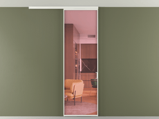 Перегородка Формато вдоль стены на потолок 1 створка