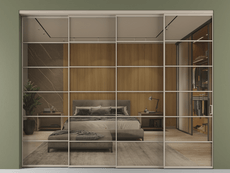 Перегородка Formato внутри проёма 4 створки с синхронным механизмом