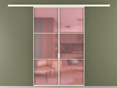 Перегородка Формато вдоль стены 2 створки