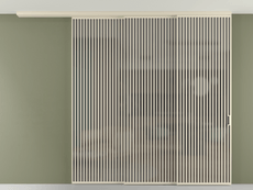 Перегородка Формато вдоль стены на потолок 3 створки с синхронным механизмом