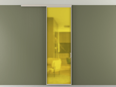 Перегородка Formato вдоль стены на потолок 1 створка