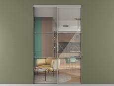 Перегородка Формато внутри проёма 2 створки