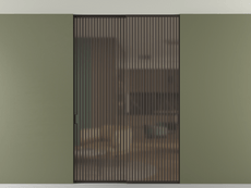 Перегородка Formato внутри проёма скрытое крепление в потолок 2 створки