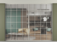 Перегородка Formato внутри проёма скрытое крепление в потолок 4 створки