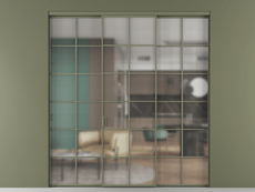 Перегородка Formato внутри проёма 3 створки