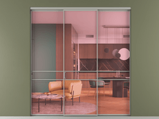 Перегородка Formato внутри проёма 3 створки