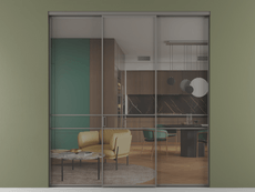 Перегородка Formato внутри проёма 3 створки