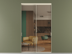 Перегородка Formato внутри проёма 2 створки