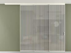 Перегородка Формато вдоль стены на потолок 3 створки с синхронным механизмом