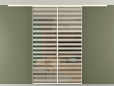 Перегородка Formato вдоль стены на потолок 2 створки