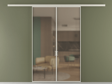 Перегородка Formato вдоль стены 2 створки