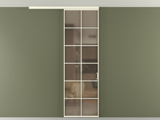 Перегородка Formato вдоль стены на потолок 1 створка