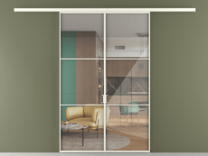 Перегородка Formato вдоль стены 2 створки