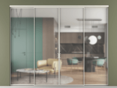 Перегородка Formato внутри проёма 4 створки