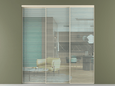 Перегородка Формато внутри проёма 3 створки с синхронным механизмом