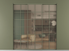 Перегородка Formato внутри проёма 3 створки