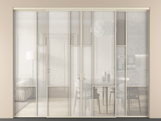 Перегородка Мозаик внутри проёма 4 створки