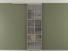 Перегородка Формато вдоль стены на потолок 1 створка