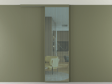 Перегородка Formato вдоль стены на потолок 1 створка