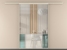 Перегородка Mosaic вдоль стены двустворчатая