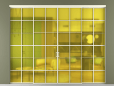 Перегородка Формато внутри проёма 4 створки