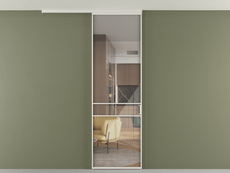 Перегородка Formato вдоль стены на потолок 1 створка