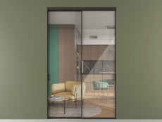 Перегородка Формато внутри проёма 2 створки