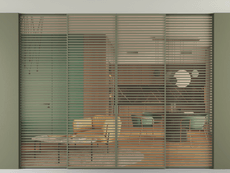 Перегородка Formato внутри проёма скрытое крепление в потолок 4 створки