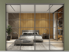 Перегородка Formato внутри проёма 4 створки