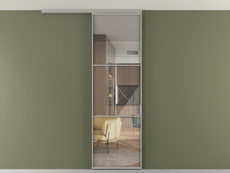 Перегородка Formato вдоль стены на потолок 1 створка