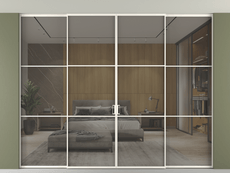 Перегородка Formato внутри проёма скрытое крепление в потолок 4 створки