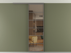 Перегородка Formato вдоль стены на потолок 1 створка