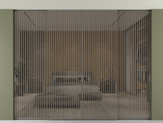 Перегородка Formato внутри проёма скрытое крепление в потолок 4 створки