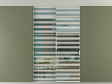 Перегородка Формато внутри проёма скрытое крепление в потолок 2 створки