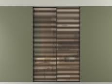 Перегородка Formato внутри проёма скрытое крепление в потолок 2 створки