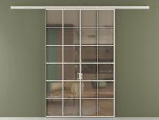 Перегородка Formato вдоль стены 2 створки