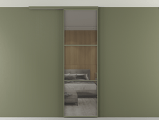 Перегородка Формато вдоль стены на потолок 1 створка