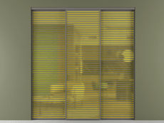 Перегородка Формато внутри проёма 3 створки