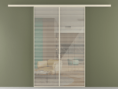 Перегородка Формато вдоль стены 2 створки