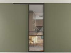 Перегородка Formato вдоль стены на потолок 1 створка