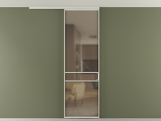 Перегородка Formato вдоль стены на потолок 1 створка