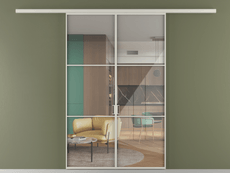 Перегородка Formato вдоль стены 2 створки