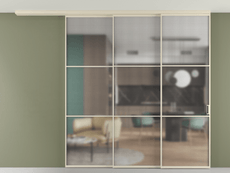 Перегородка Formato вдоль стены на потолок телескопик синхро 3