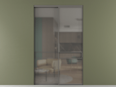 Перегородка Formato внутри проёма 2 створки