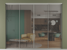 Перегородка Formato внутри проёма 4 створки